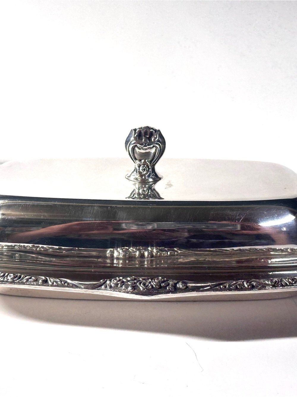 Vintage Ballad Community Silver Plate Butter Dish